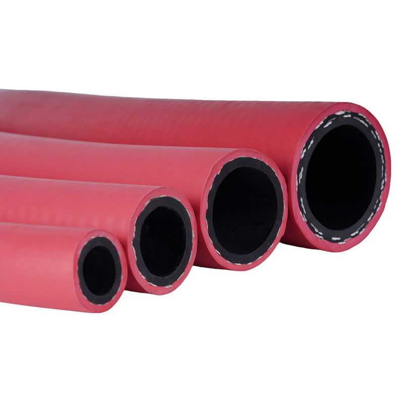 적색 EPDM 1/2' X 50FT 압축 공기 용 NPT 남성 고무 공기 튜브 조립