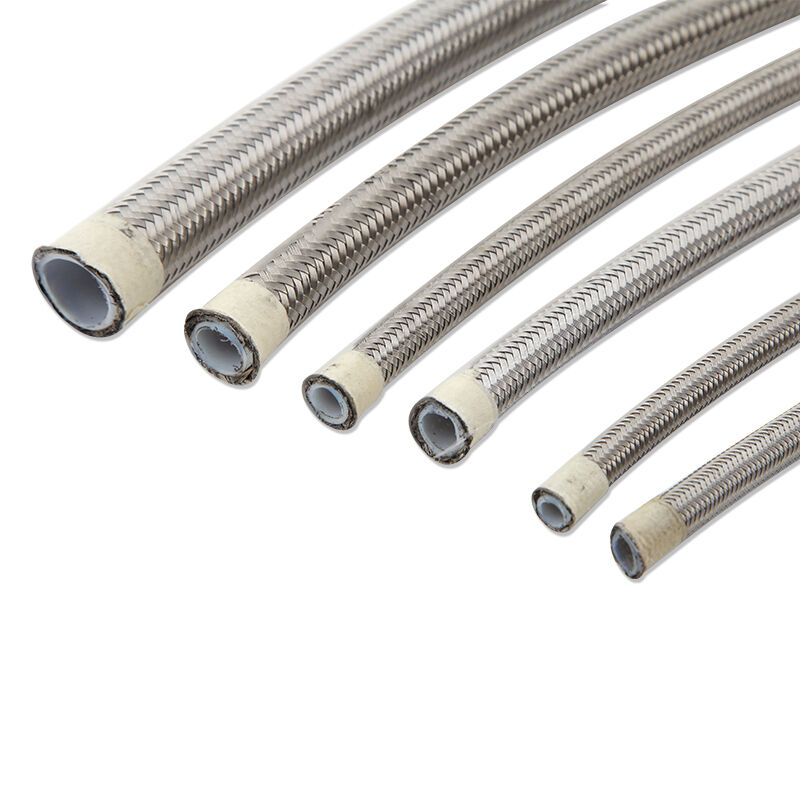 Custom PTFE Turbo Oil Hose with AN Fittings and Stainless Steel Braid for High Performance