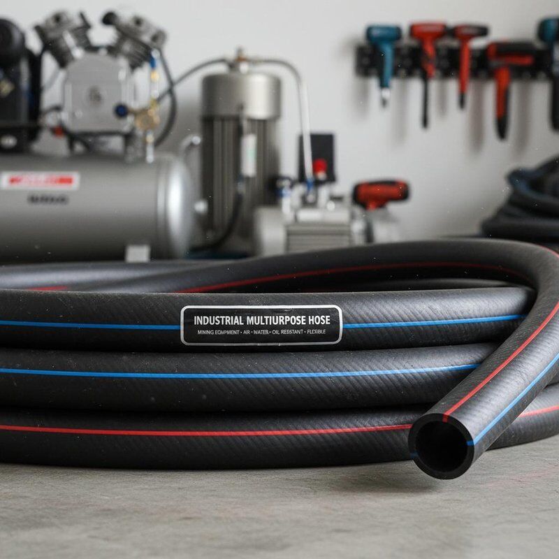 석유 저항성 니트릴 튜브 및 고강도 섬유 보강재를 갖춘 산업용 다목적 고무 호스 (광산 장비용)
